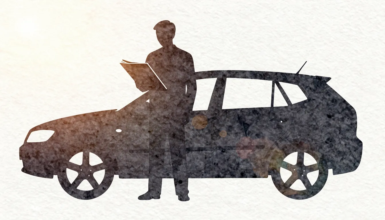 Watercolor style. A stylized silhouette of a person holding ...