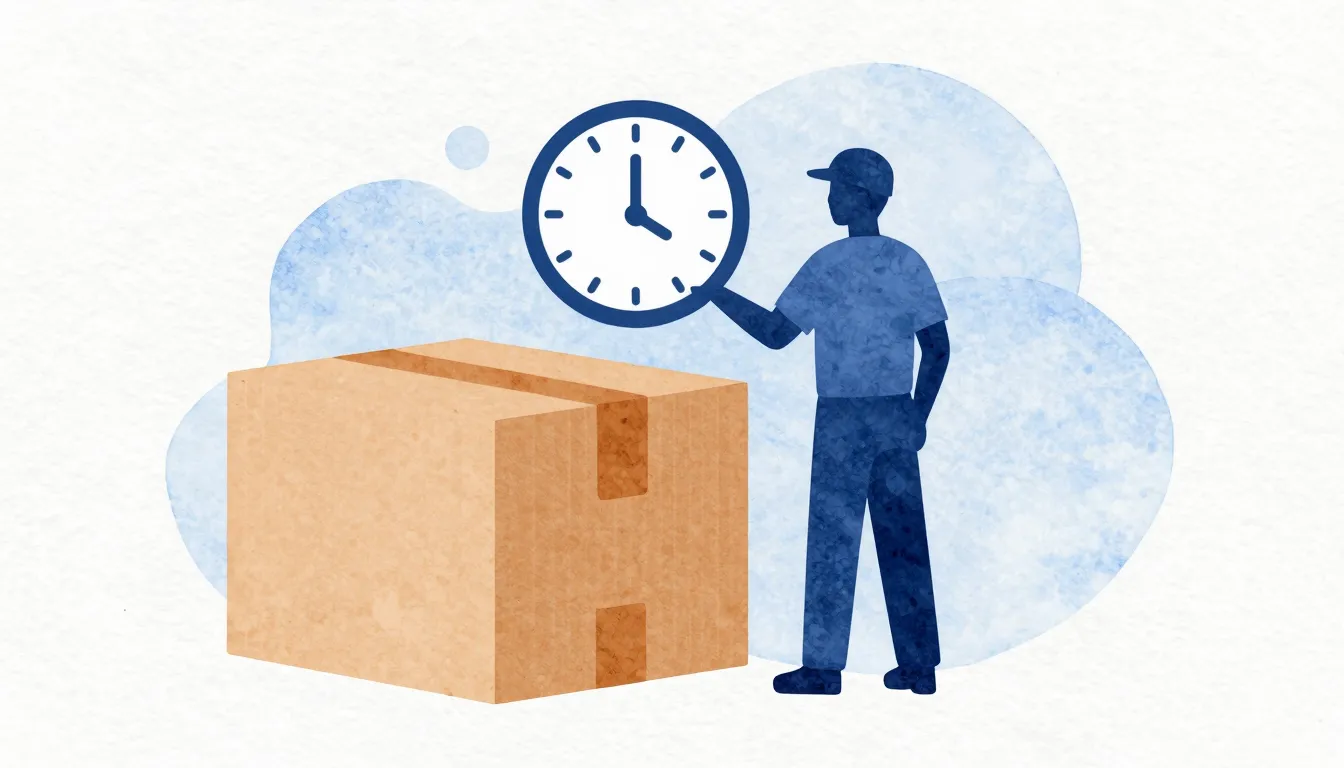 Watercolor style. Stylized silhouette of a logistics worker ...