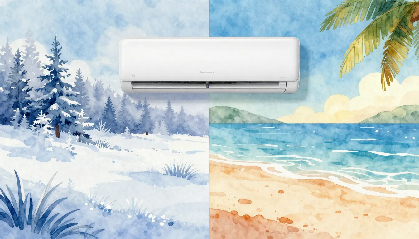 Watercolor style. Split screen concept: one side showing a f...