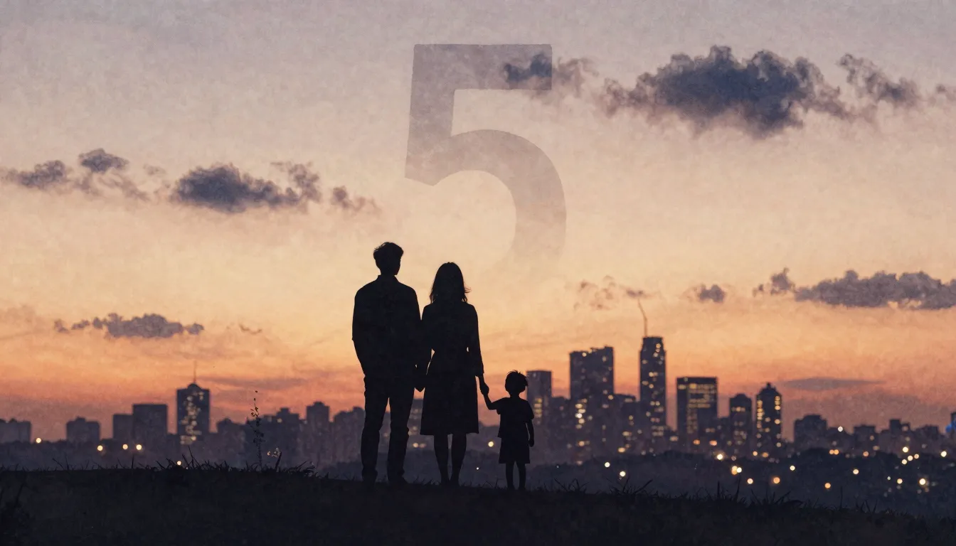 Watercolor style. A silhouette of a couple standing on a hil...
