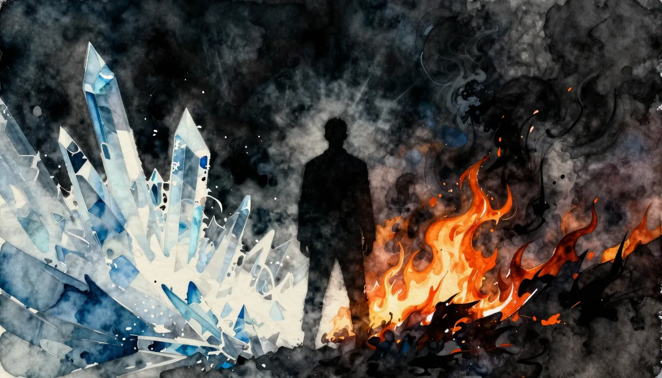 Watercolor style. Abstract art, expressionism style. A stark...