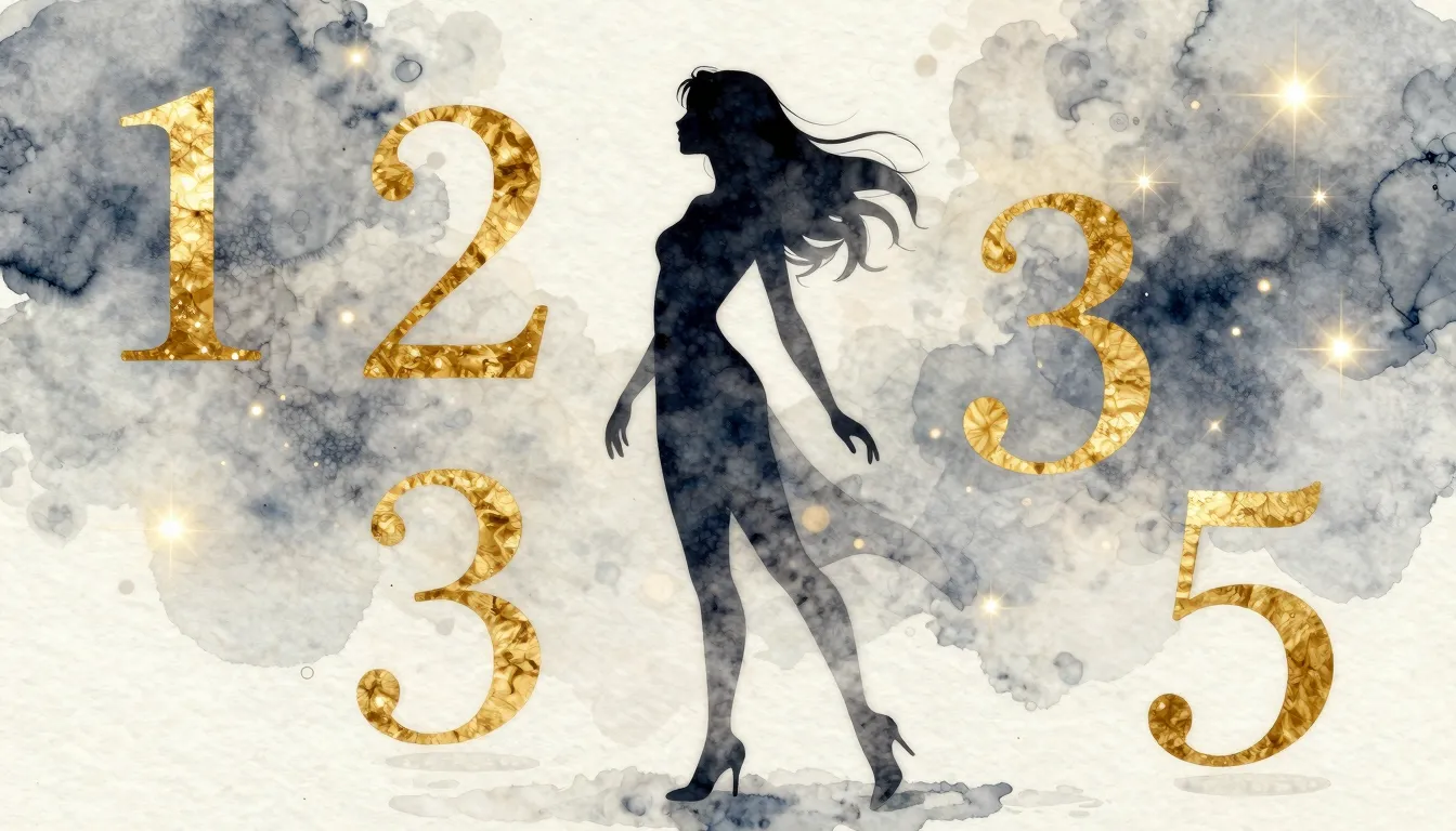 Watercolor style. Silhouette of a graceful woman standing am...