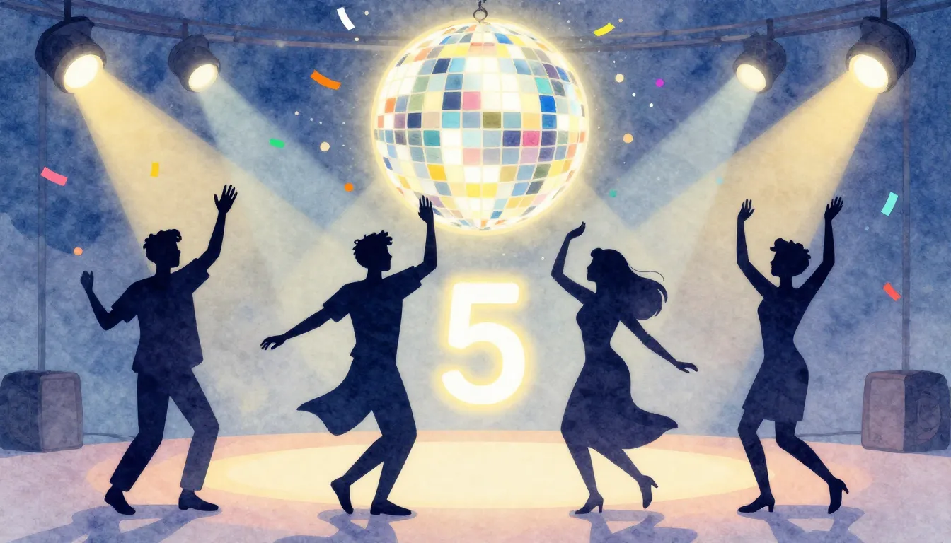 Watercolor style. Bright cartoon style, four silhouettes dan...