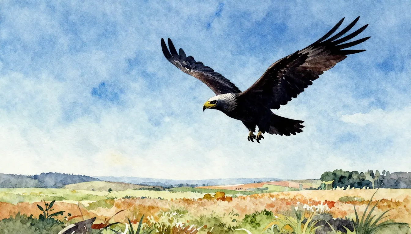 Vibrant watercolor style. Folk song cover art, escape, freed...