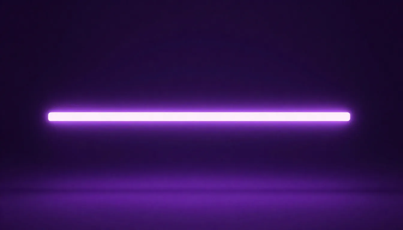 Watercolor style. Minimalist 3D glowing horizontal neon line...