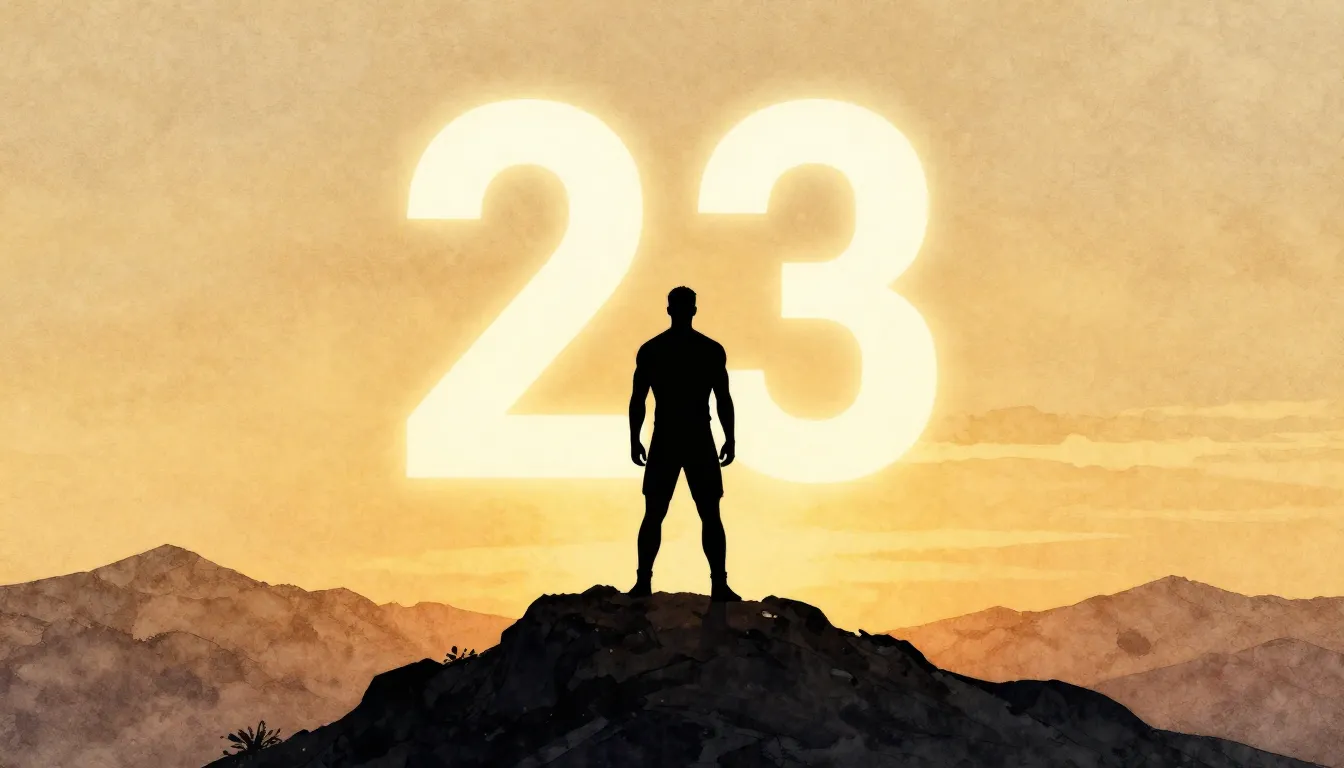 Watercolor style. A dark silhouette of a strong man standing...