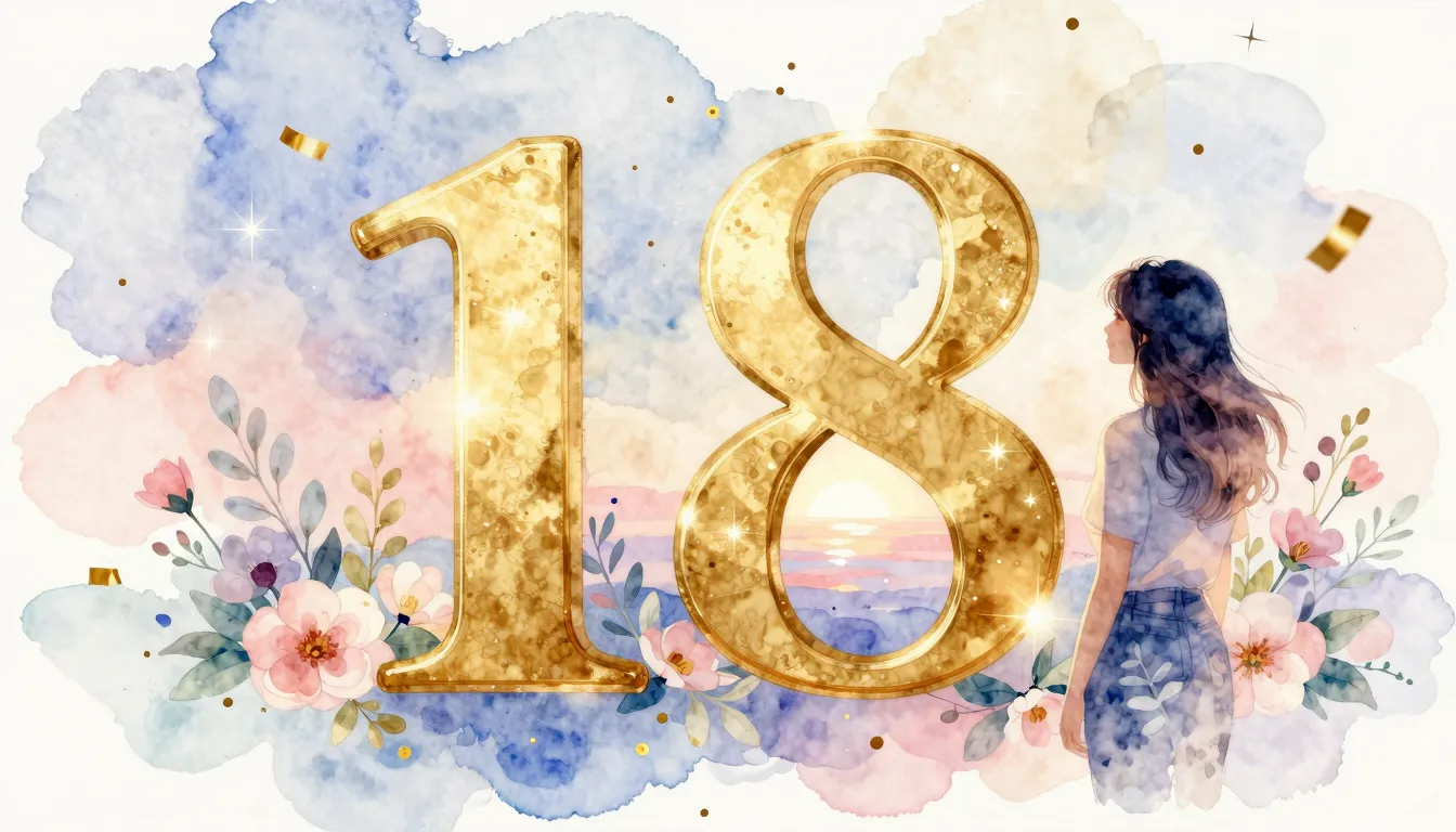 Watercolor style. A festive composition with a large golden ...