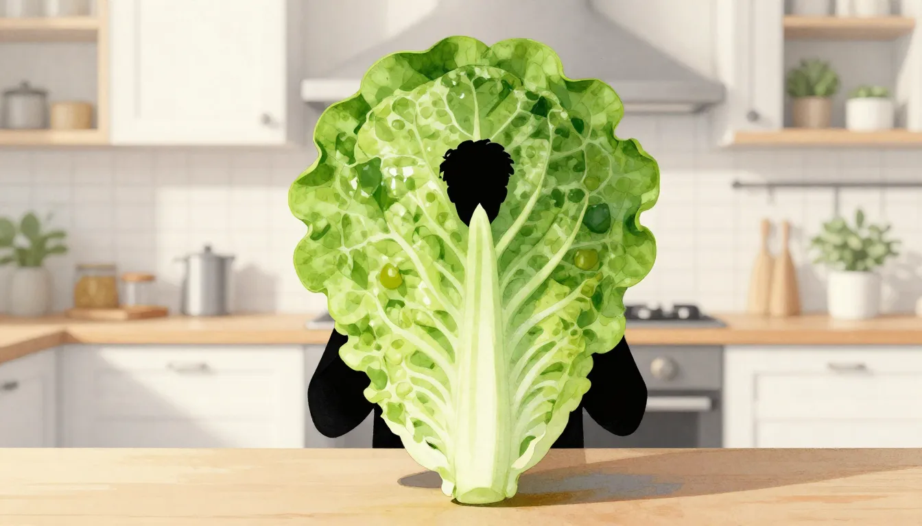 Watercolor style. A silhouette of a man hiding behind a gian...