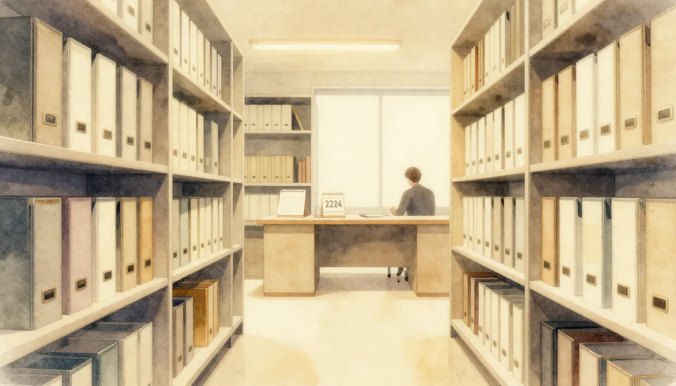 Watercolor style. Minimalist aesthetic of a modern archive r...