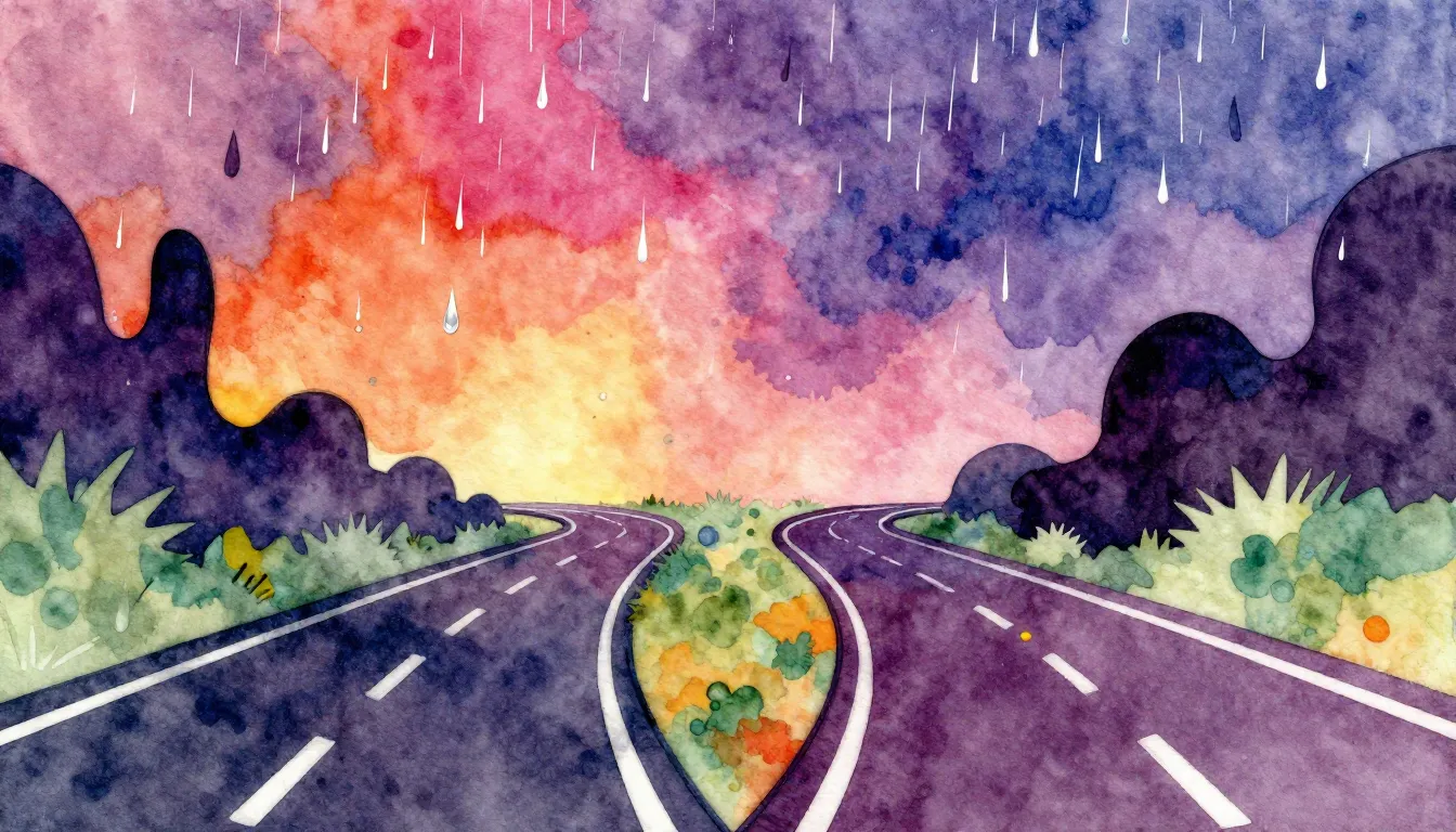 Vibrant watercolor style. Disco-funk album cover, 1970s aest...