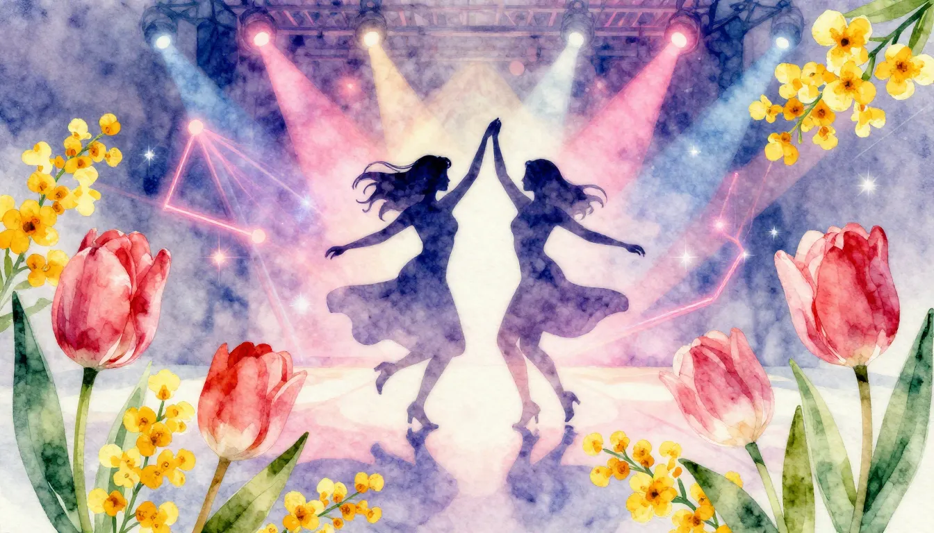 Watercolor style. Bright spring flowers, tulips and mimosas,...