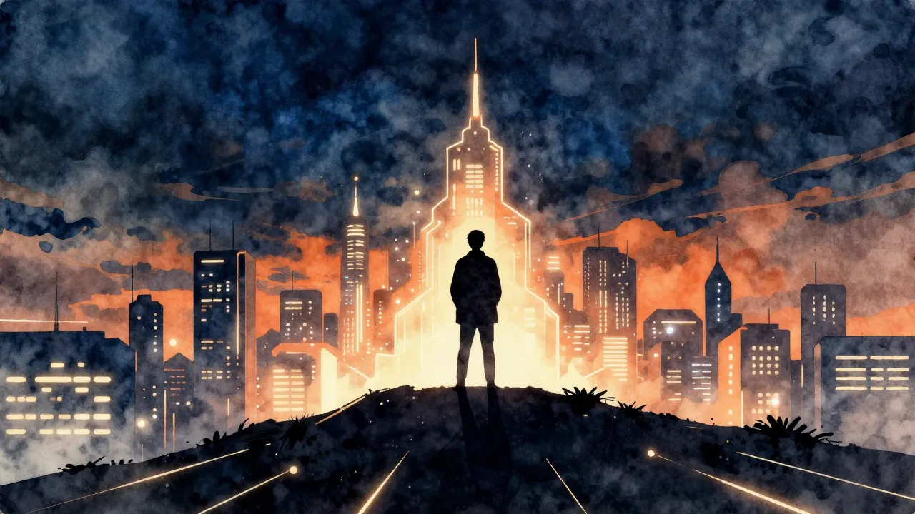 Watercolor style. Digital art style, silhouette of a person ...