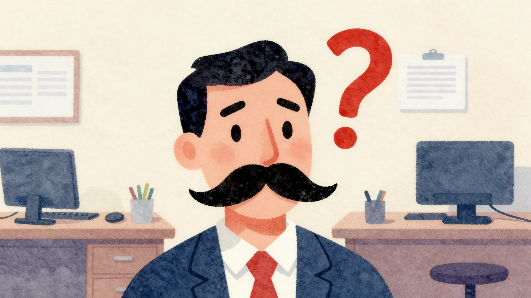 Vibrant watercolor style. A whimsical, slightly absurd illus...
