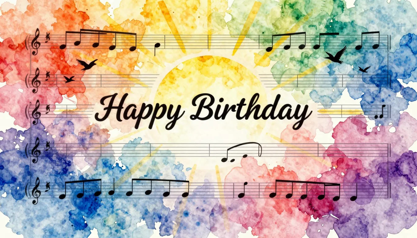 Vibrant watercolor style. Classical music album cover for a ...