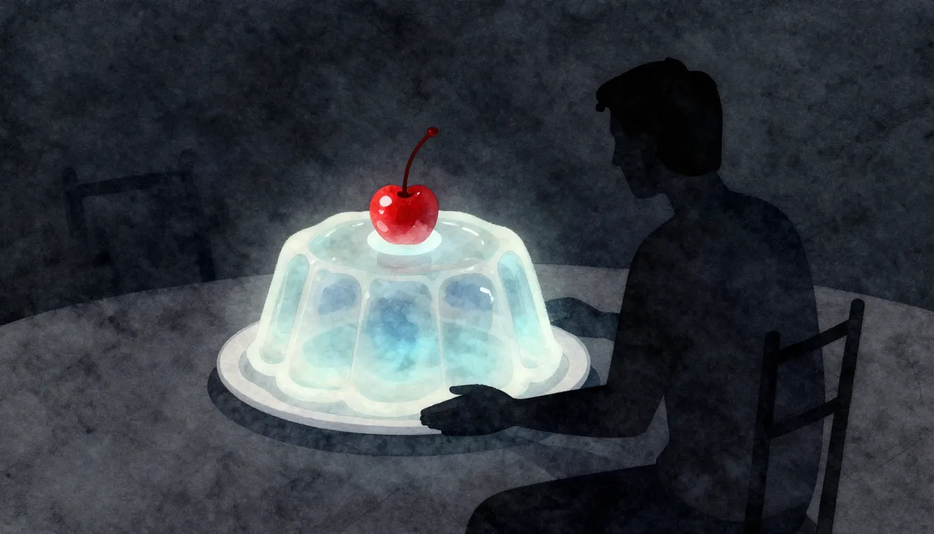 Watercolor style. A dark silhouette of a man sitting at a ta...