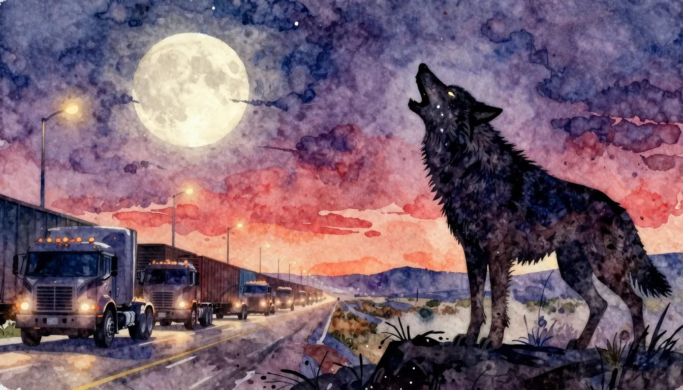Vibrant watercolor style. Rock album cover: dark, gritty, st...