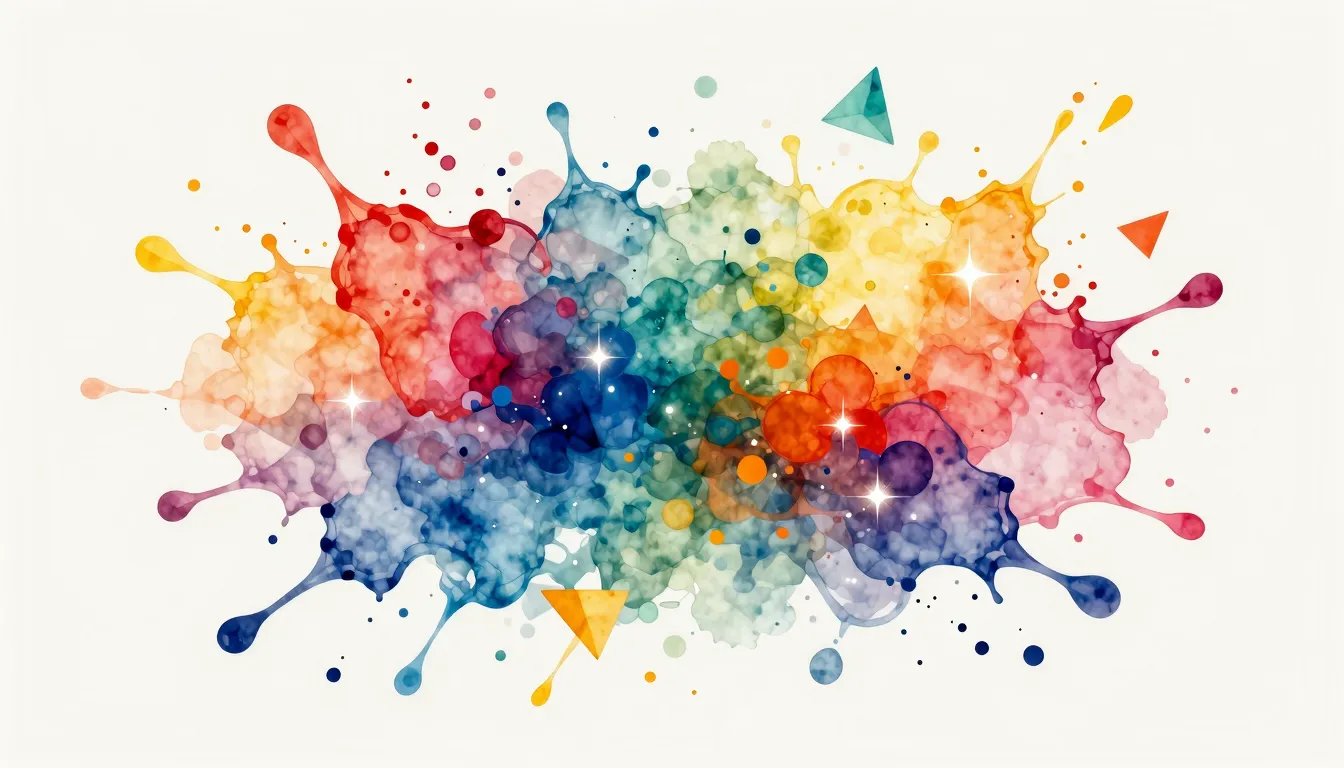 Watercolor style. An abstract composition of colorful paint ...