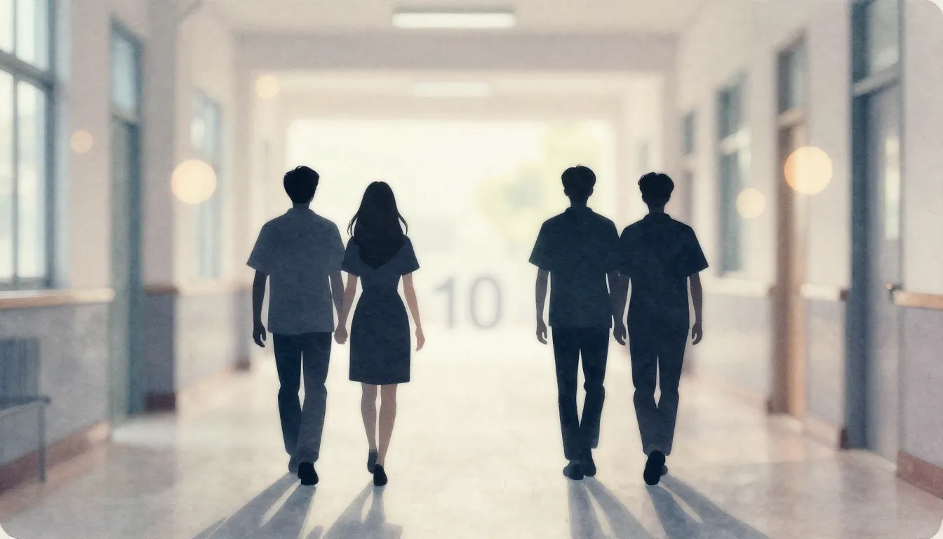 Watercolor style. Minimalist silhouette of two pairs of peop...