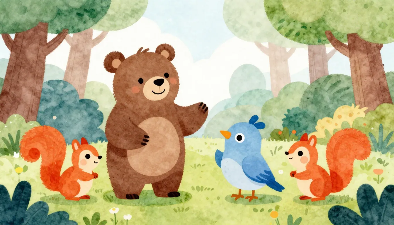 Vibrant watercolor style. A vibrant, cheerful illustration f...