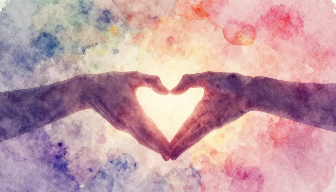 Vibrant watercolor style. Romantic ballad album cover, soft ...