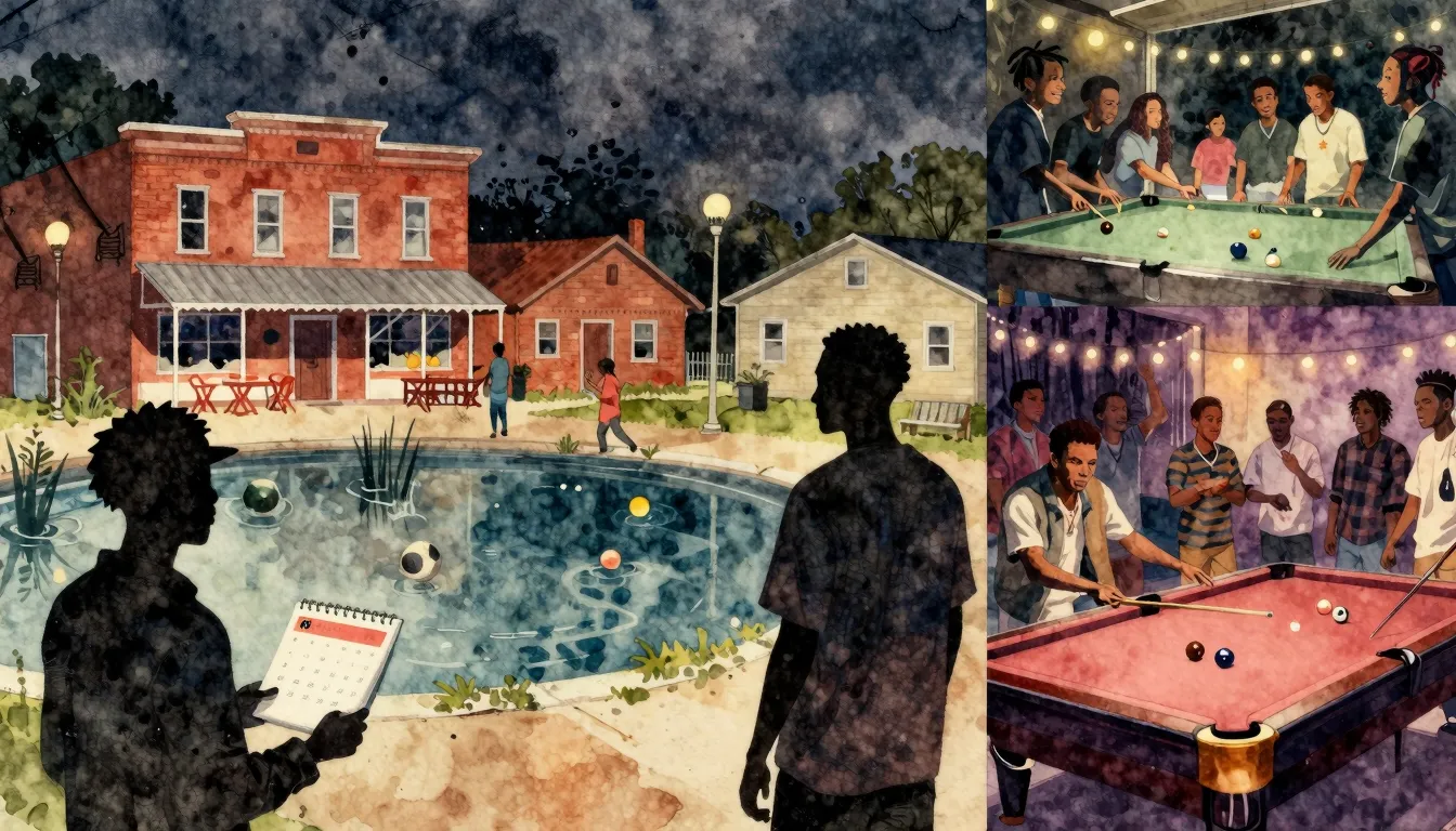 Vibrant watercolor style. Hip-hop album cover: nostalgic, gr...