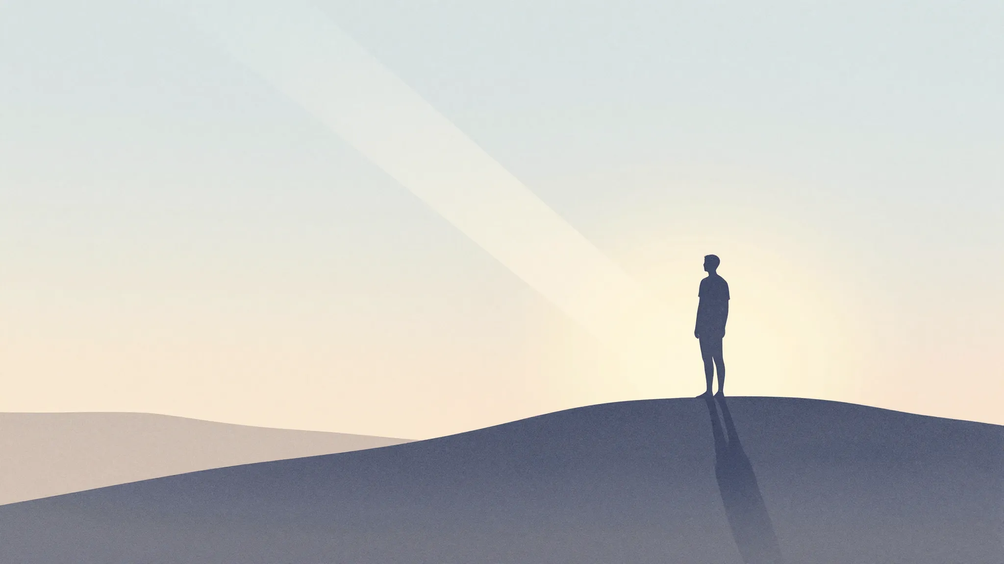 Watercolor style. Abstract art, silhouette of a person stand...
