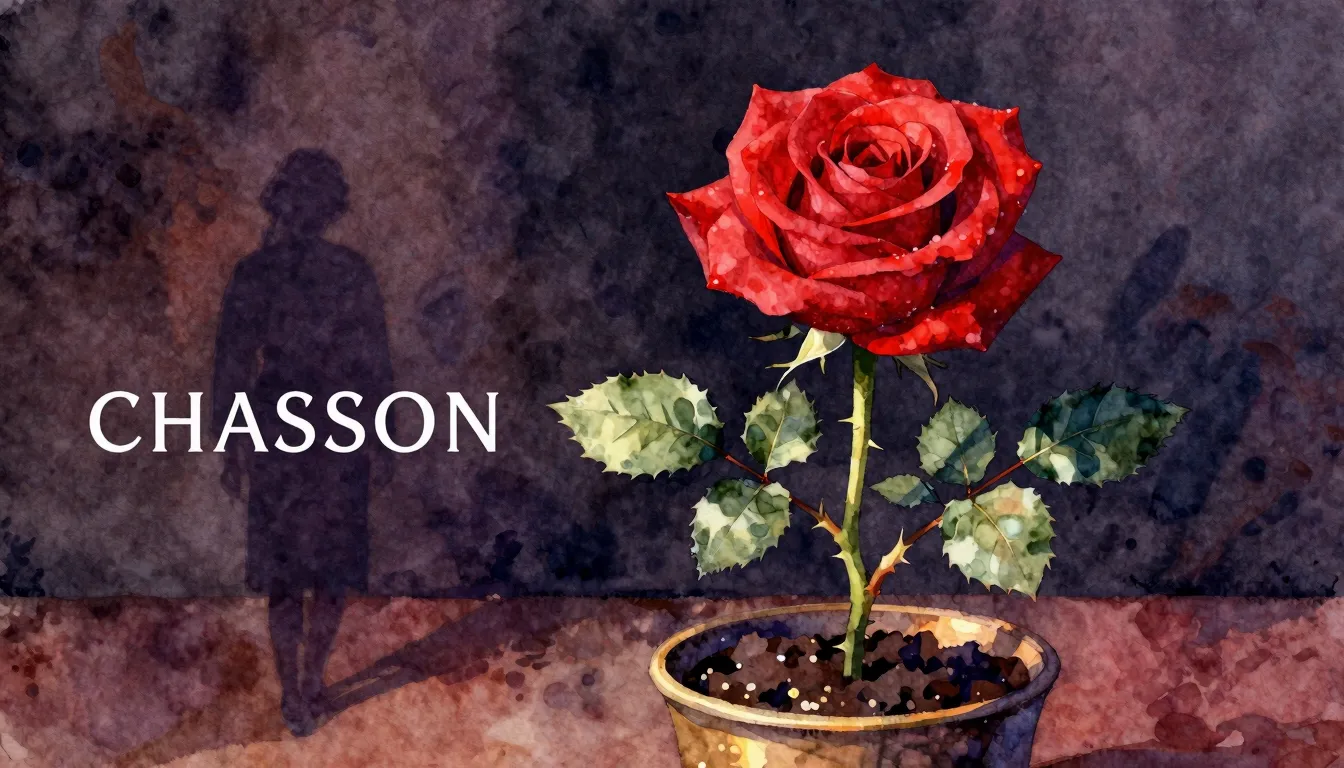 Vibrant watercolor style. Chanson album cover, a single vibr...