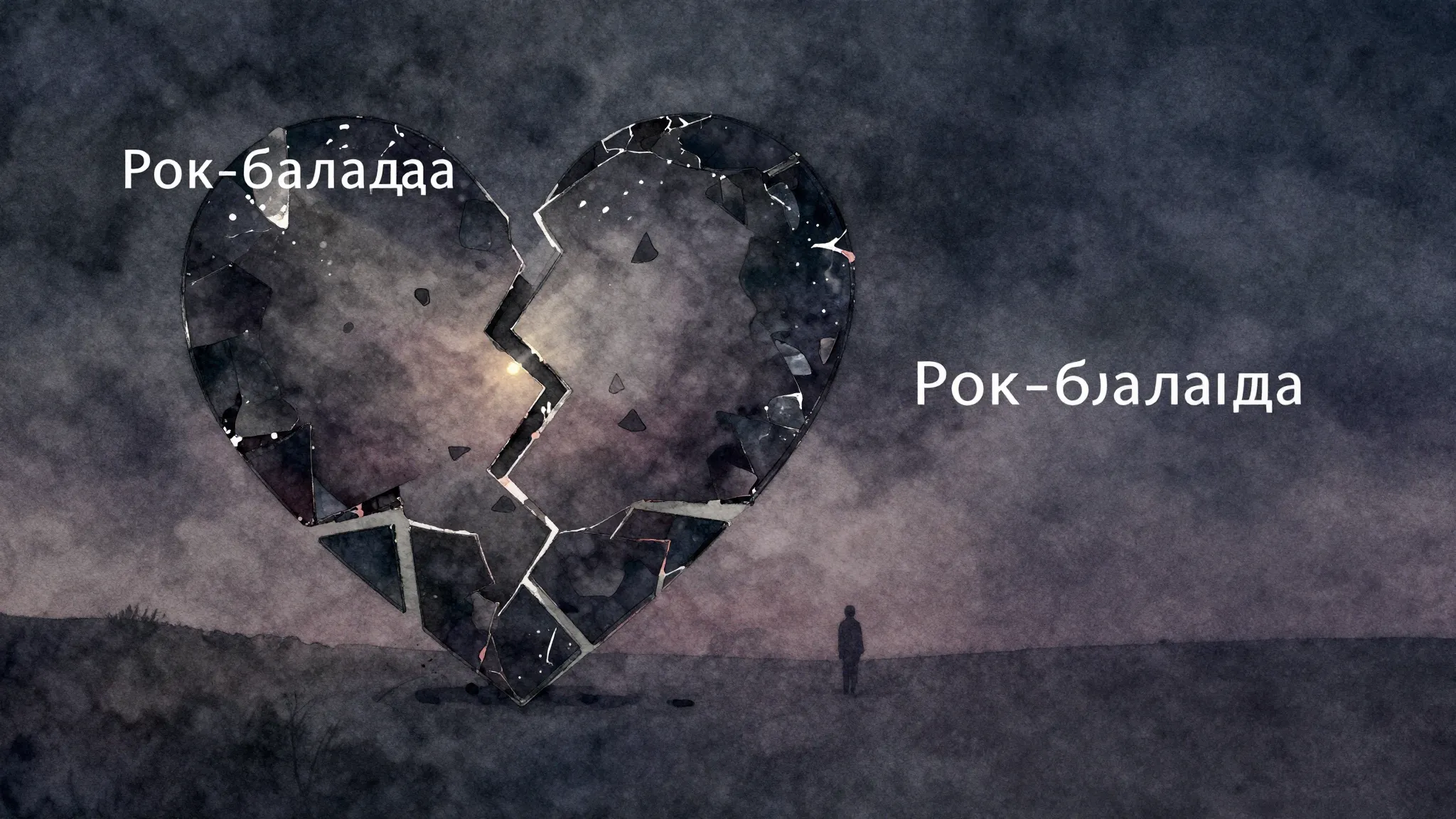 Vibrant watercolor style. Genre: "Рок-баллада"

A minimalist...