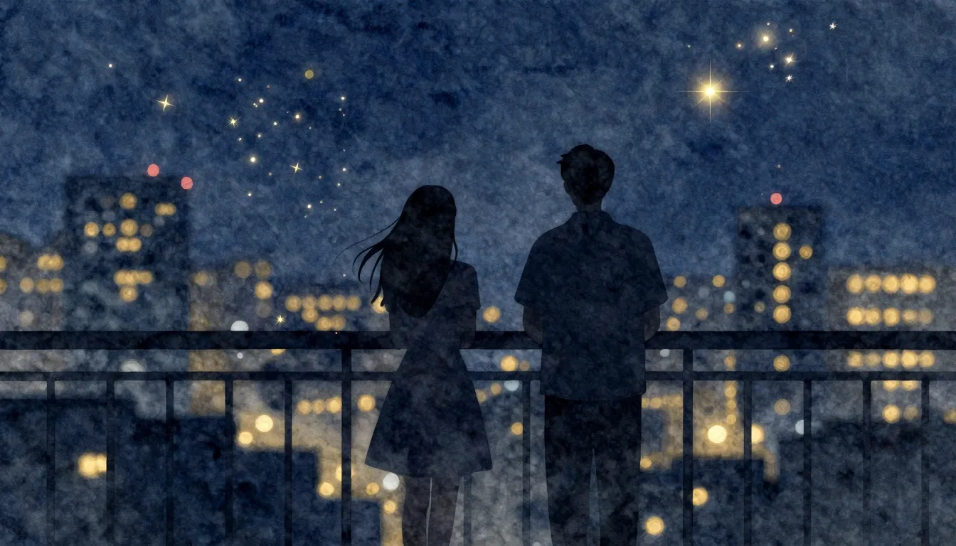 Watercolor style. Minimalist silhouette of two figures on a ...