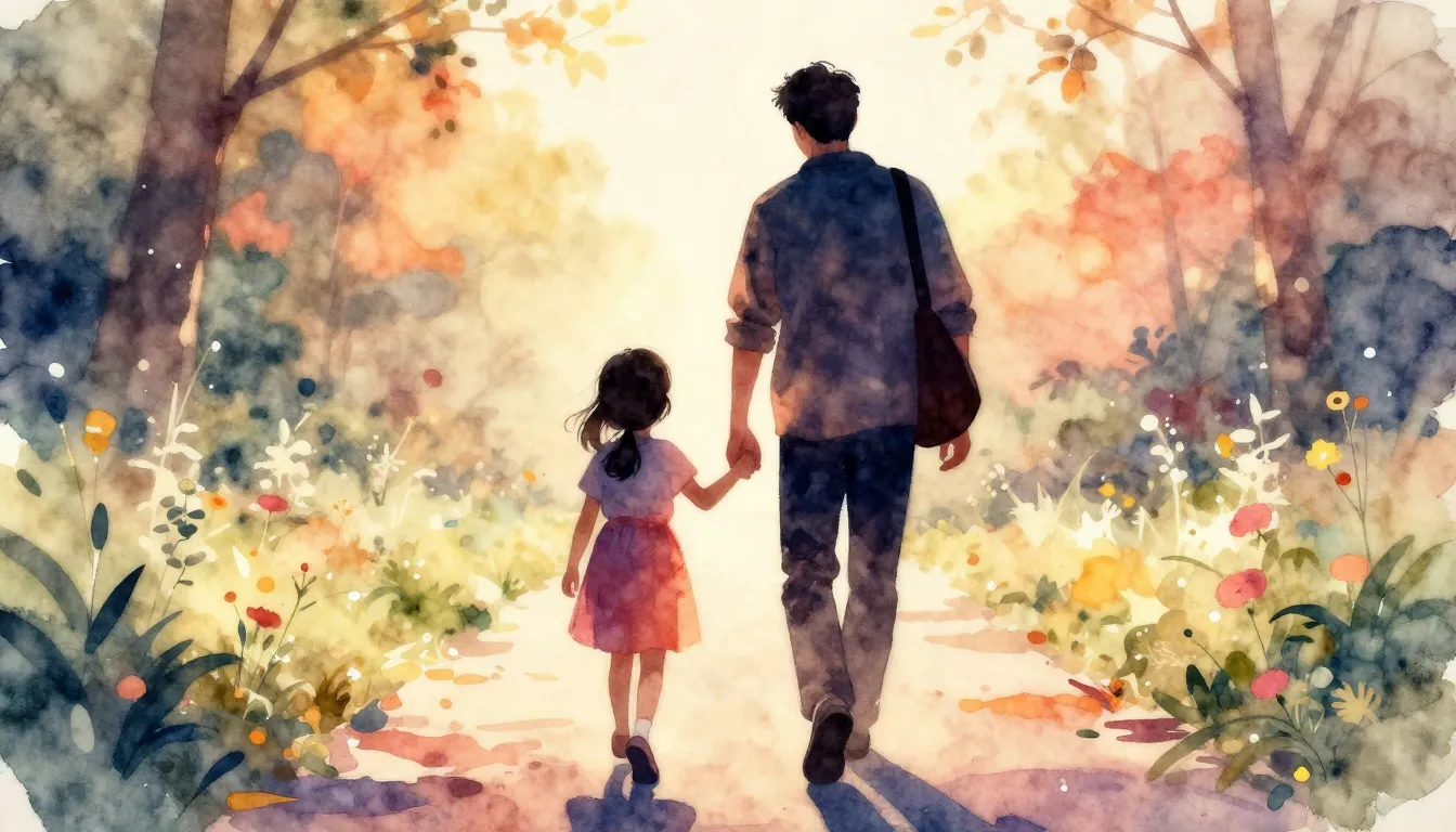 Vibrant watercolor style. A heartwarming, emotional, acousti...