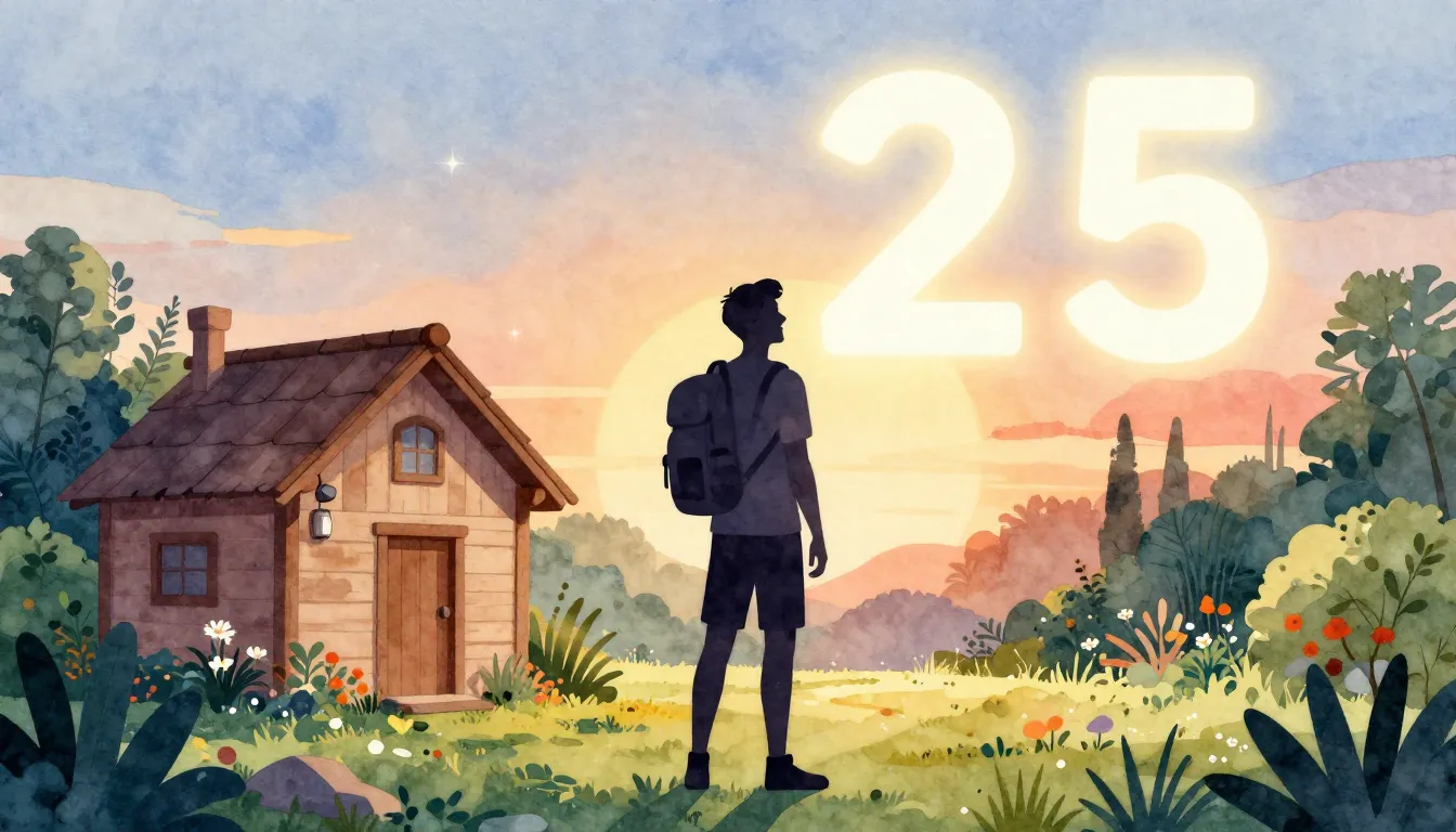 Watercolor style. Silhouette of a happy man with a backpack ...