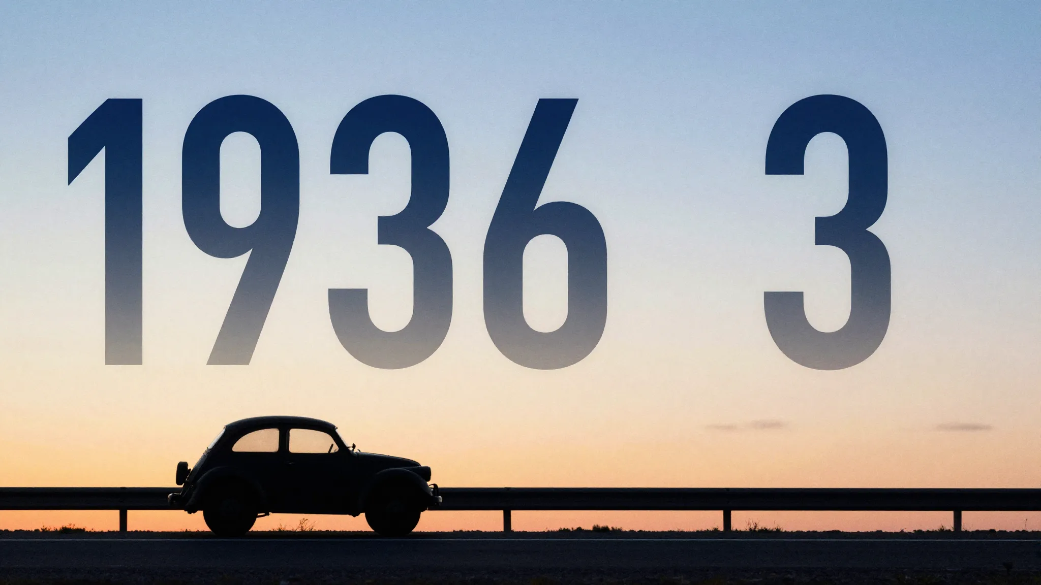 Watercolor style. Silhouette of a car on a long highway, lar...