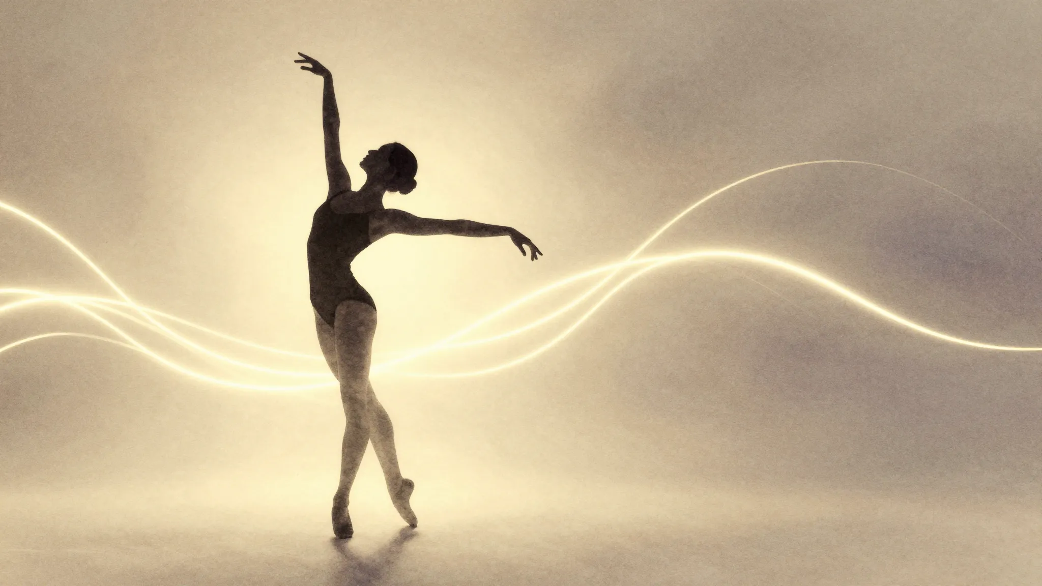 Watercolor style. Minimalist silhouette of a female dancer i...