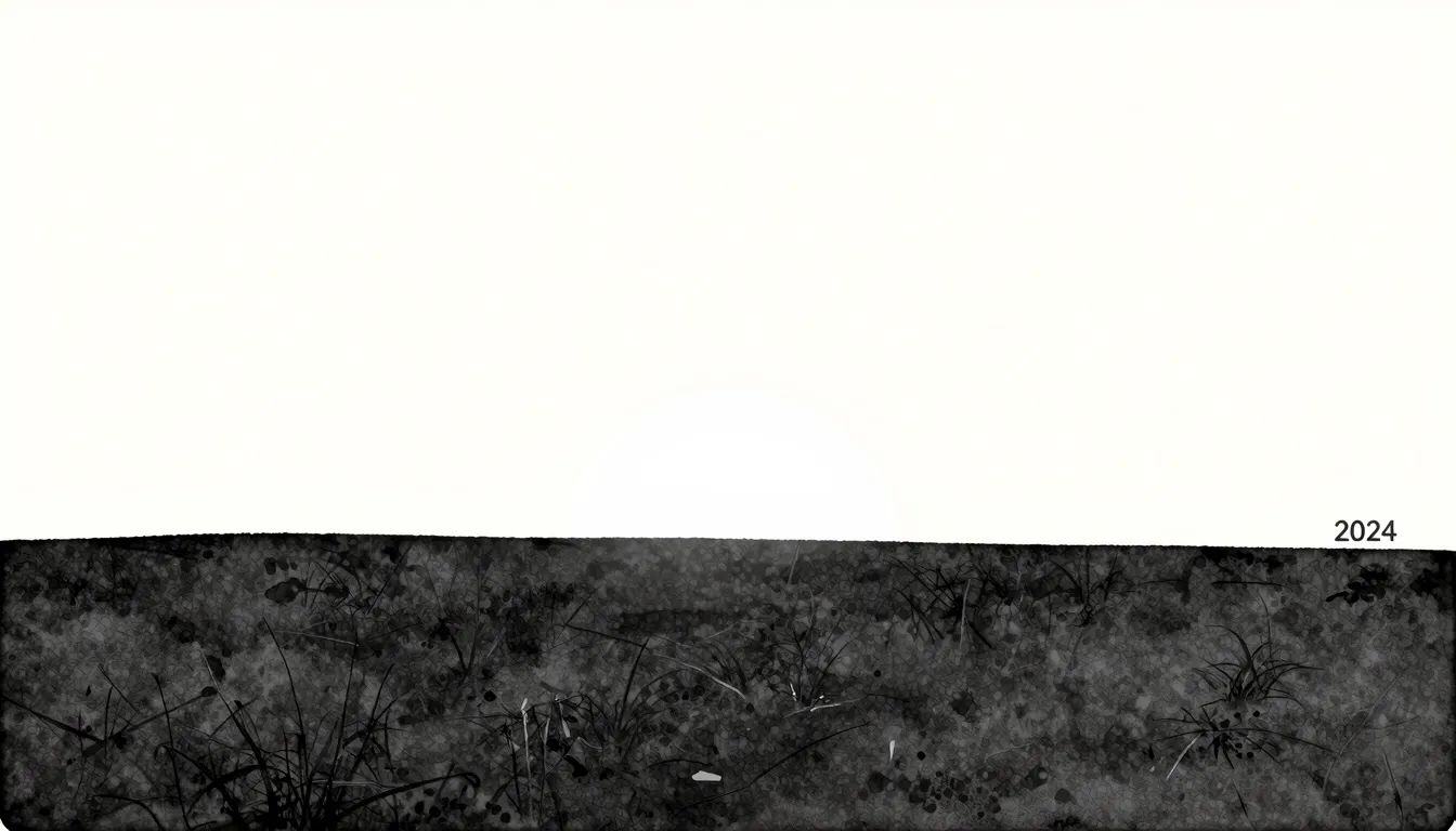 Watercolor style. A minimalist silhouette of a vast field un...