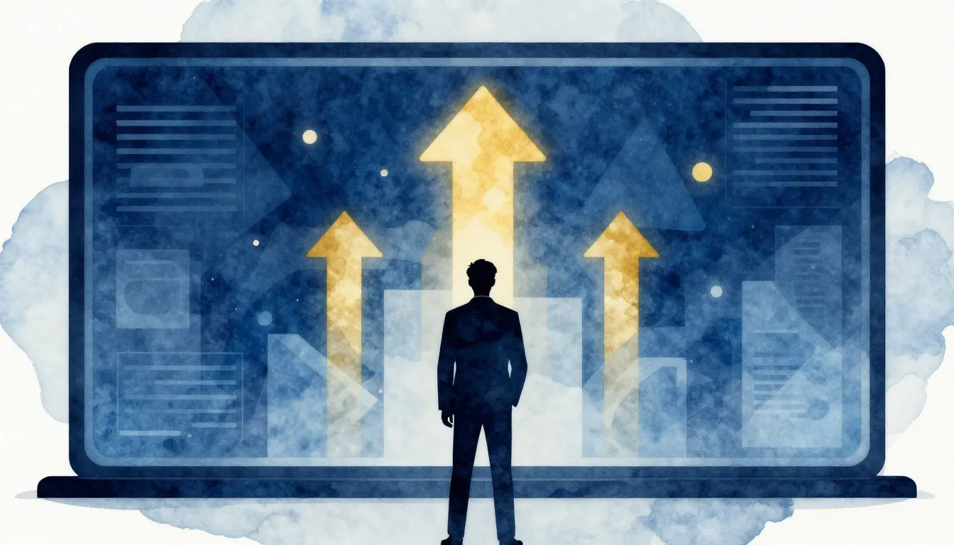 Watercolor style. A silhouette of a professional person stan...