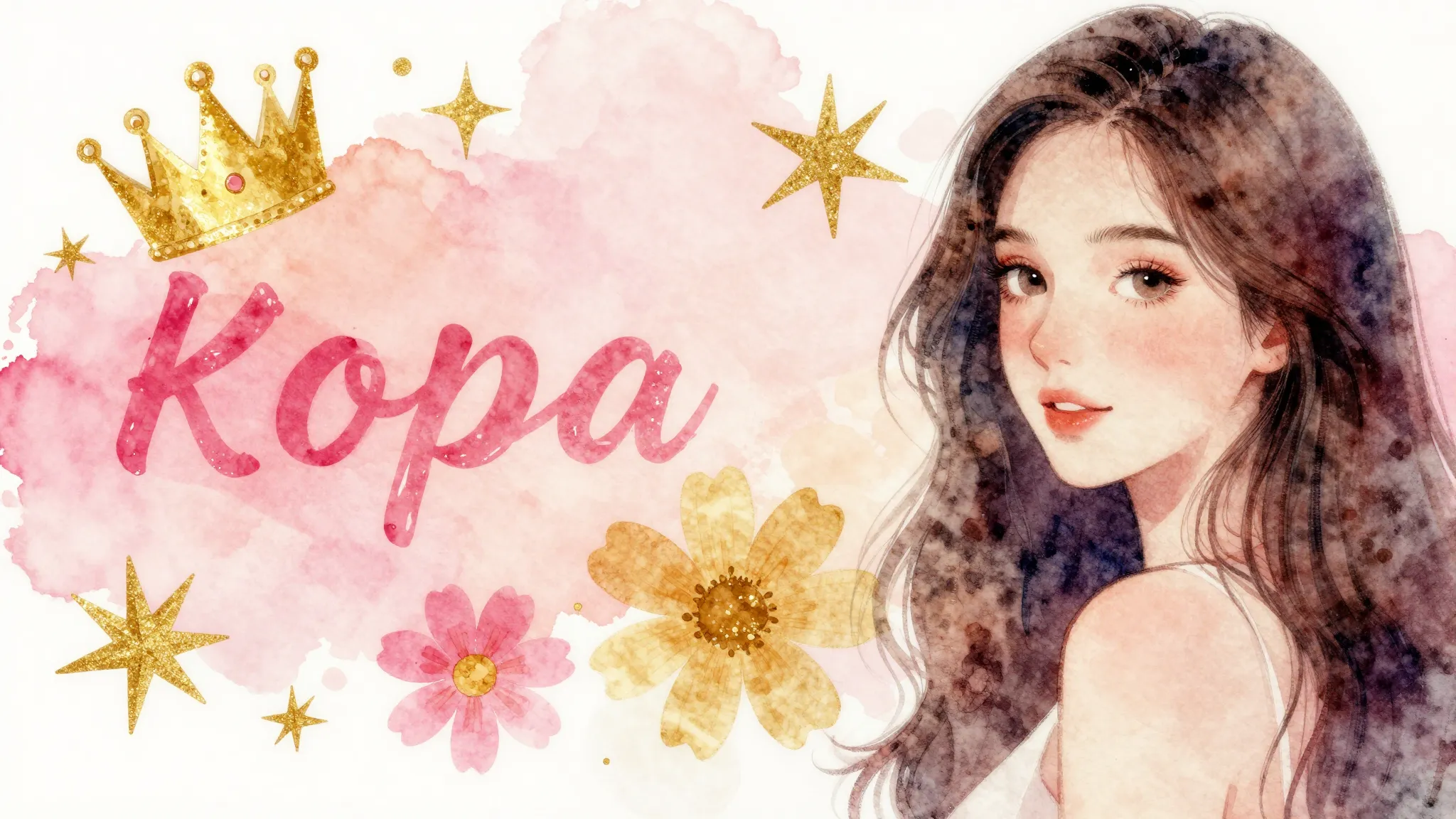 Vibrant watercolor style. Pop song cover art. Bright, vibran...