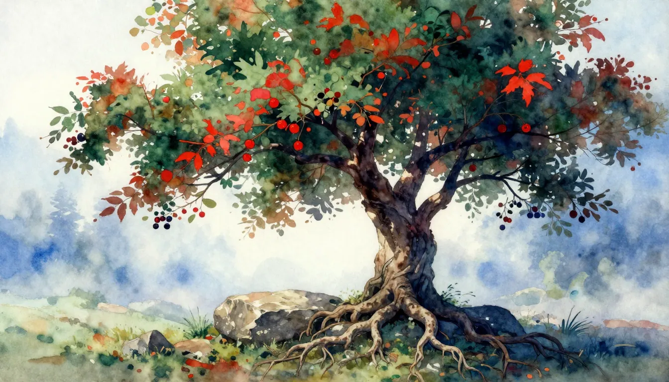 Vibrant watercolor style. A classical album cover. A lone, g...