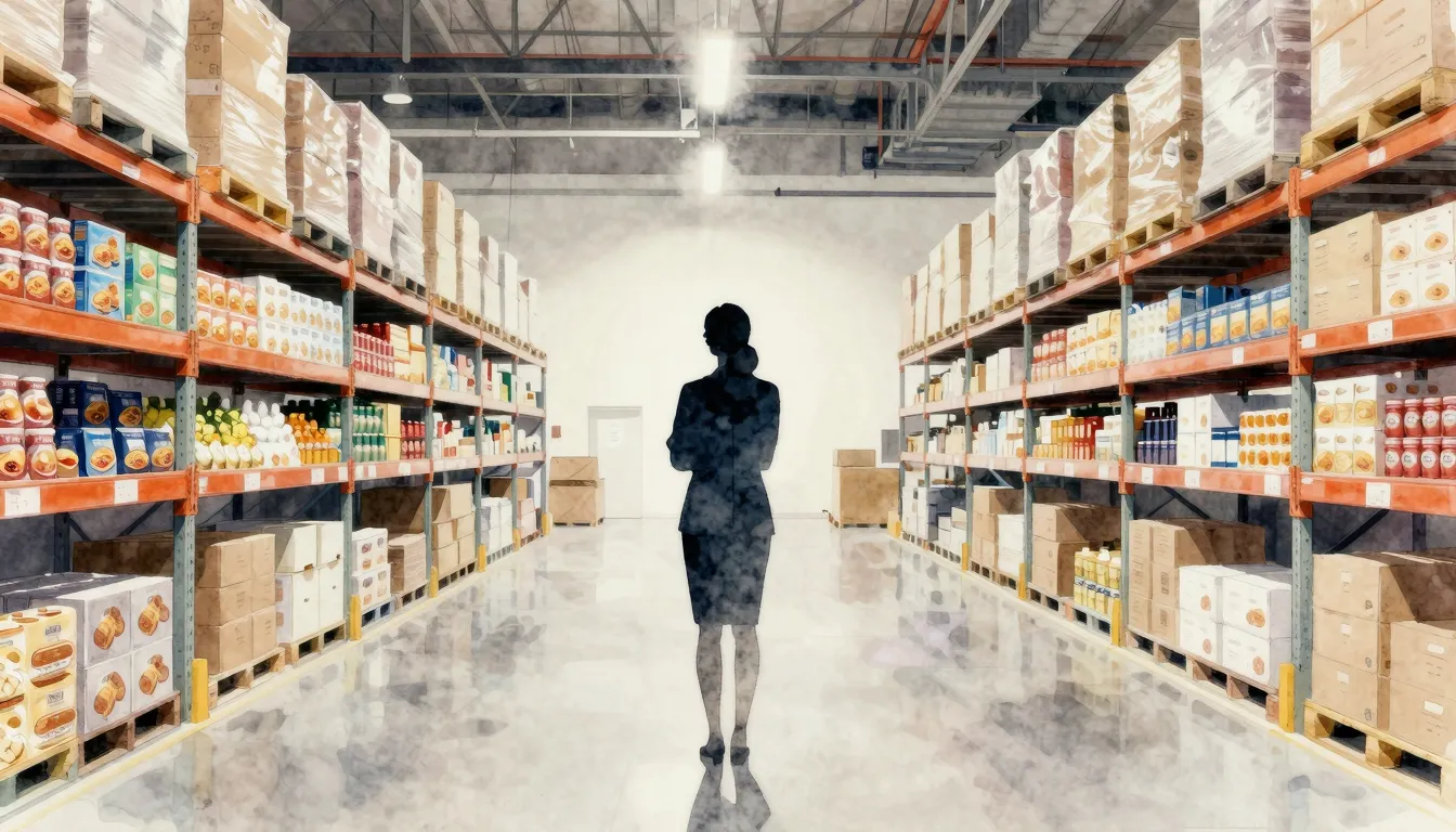 Watercolor style. A silhouette of a female leader standing i...