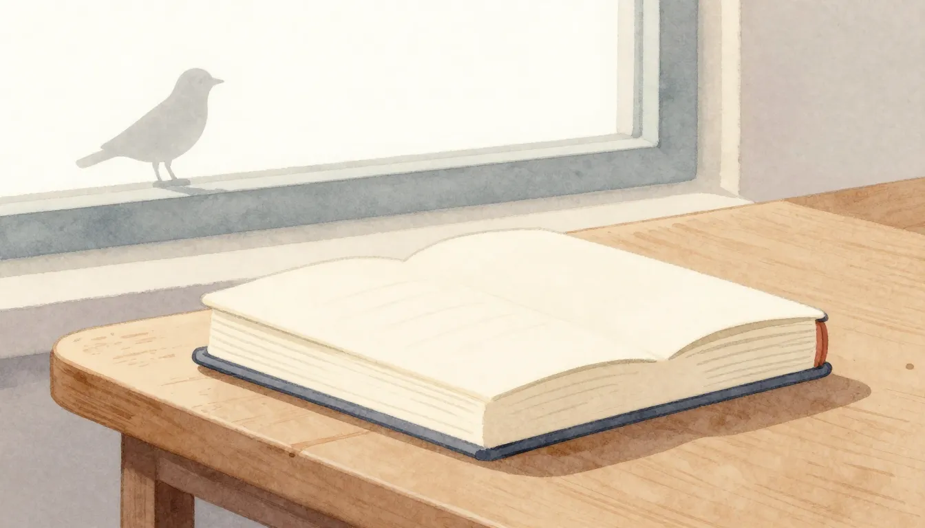 Watercolor style. Minimalist illustration of a closed book o...