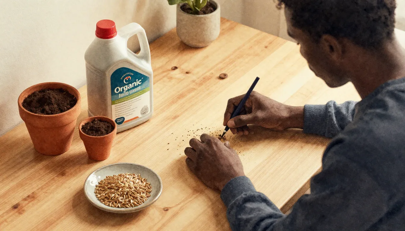 Watercolor style. A silhouette of a person working at a wood...