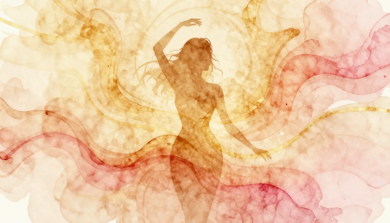 Watercolor style. Abstract artistic representation of femini...