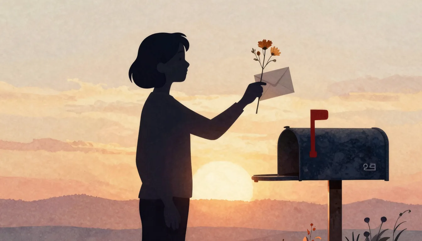 Watercolor style. Silhouette of a teacher putting a dried fl...