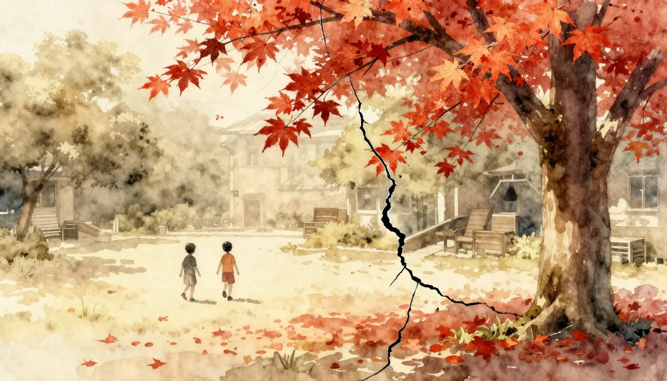 Vibrant watercolor style. Nostalgic, melancholic cover art. ...