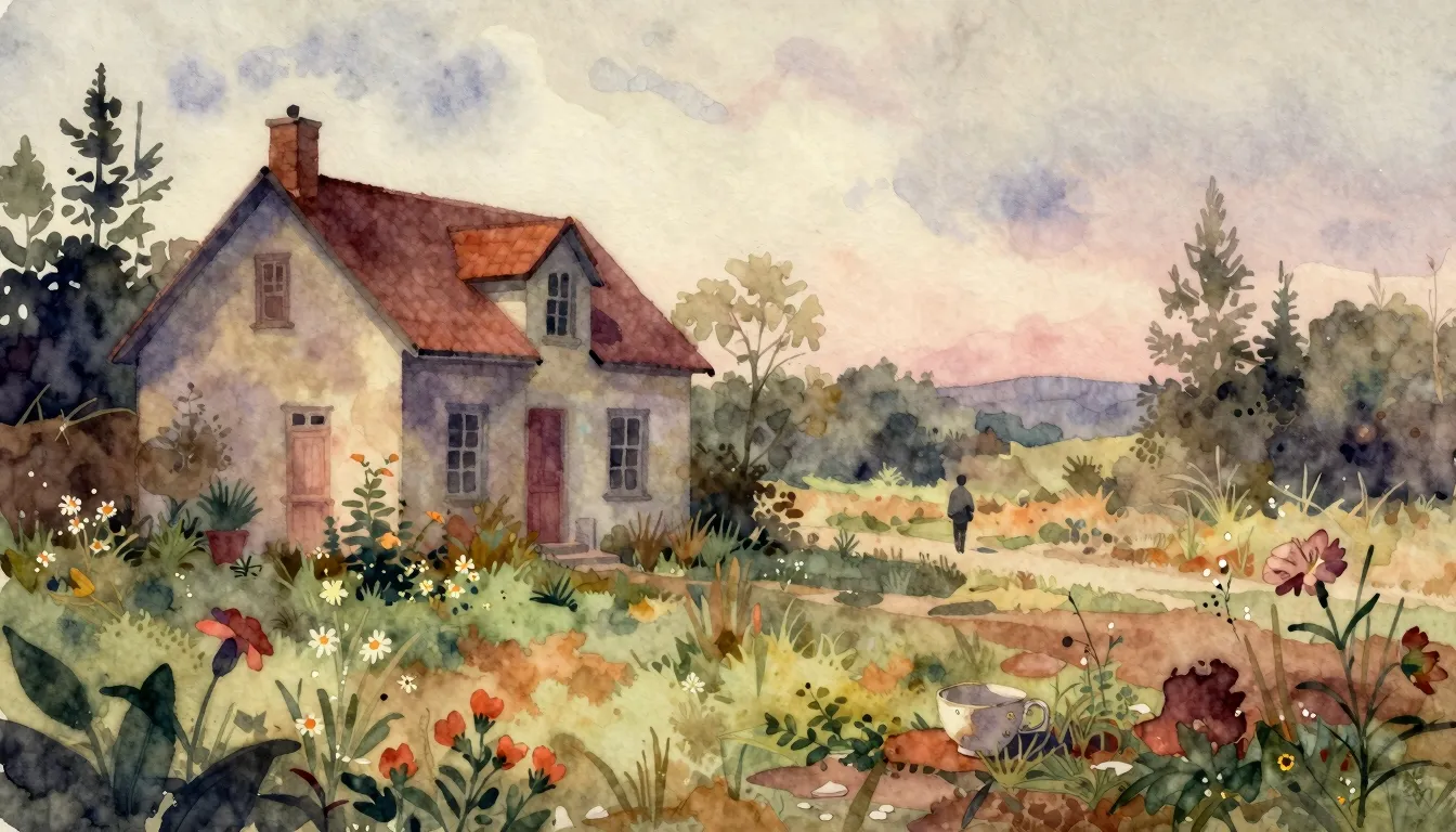 Vibrant watercolor style. A melancholic ballad album cover. ...
