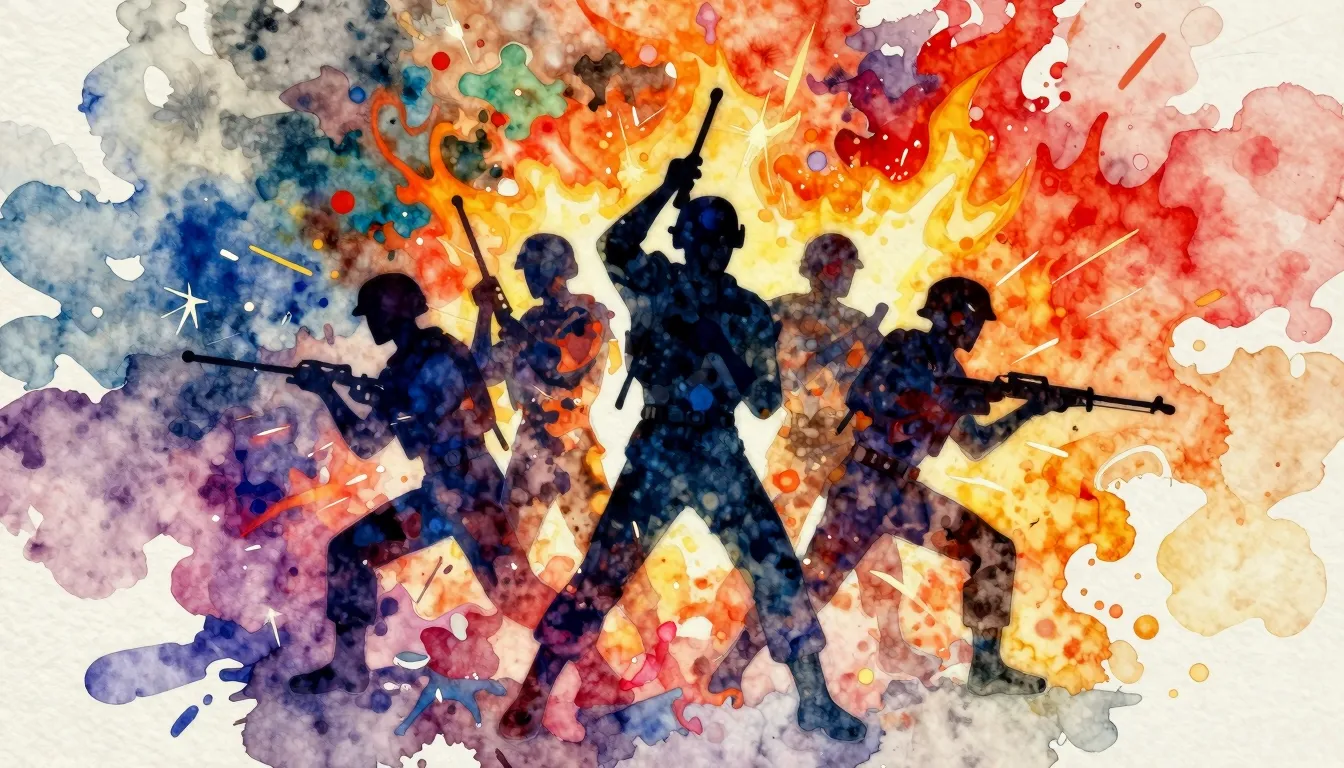 Vibrant watercolor style. Dynamic pop album cover. Stylized ...