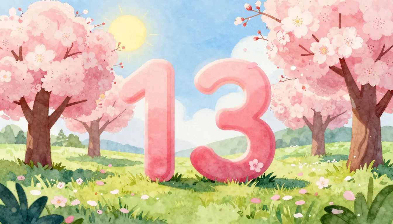 Watercolor style. 3D spring landscape, blooming cherry bloss...