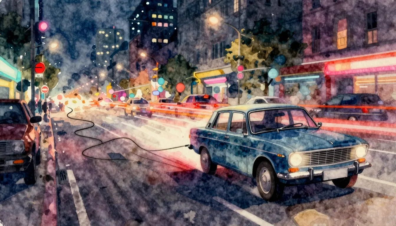 Vibrant watercolor style. Techno album cover: a stylized, ab...