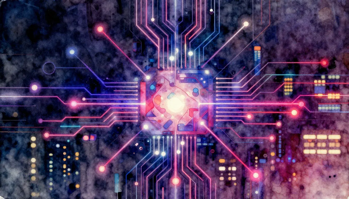 Vibrant watercolor style. Techno album cover, abstract, circ...