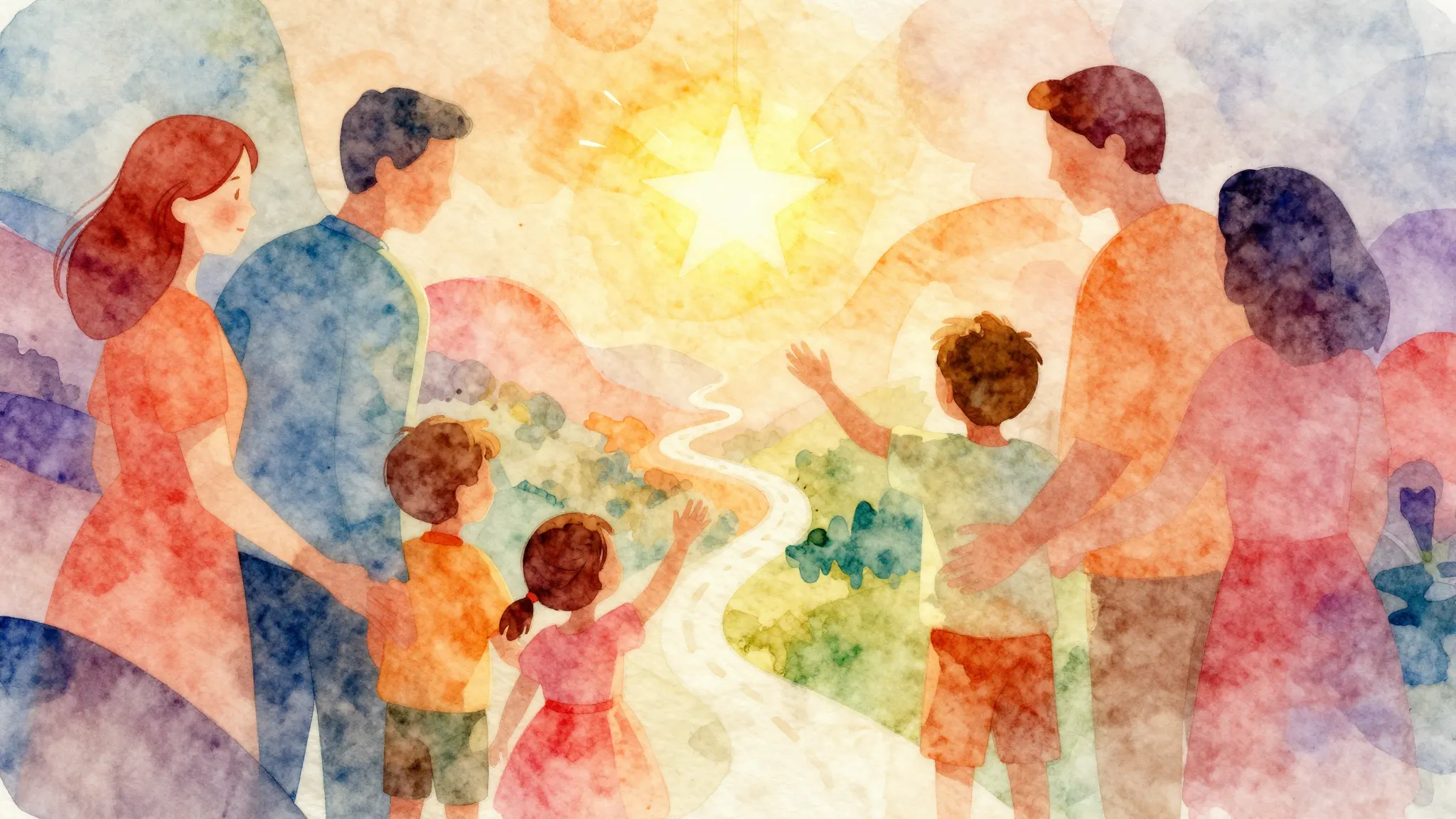 Vibrant watercolor style. A vibrant, celebratory cover. Focu...