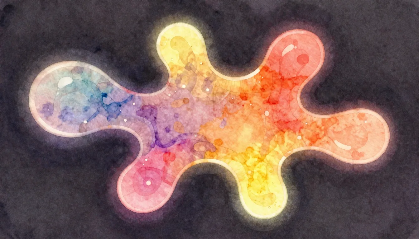 Vibrant watercolor style. Alternative album cover. Abstract,...